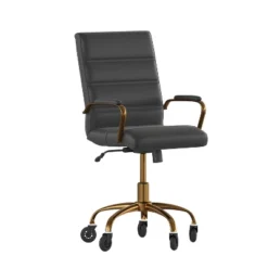 Flash Furniture Camilia Mid-Back Executive Swivel Office Chair With Arms, And Transparent Roller Wheels 23 Flash Furniture Camilia Mid-Back Executive Swivel Office Chair With Arms, And Transparent Roller Wheels -Flash Furniture GUEST 7aa0287b 4d8b 4bbc b029 7178bc7a48cf