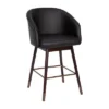 Flash Furniture Margo Commercial Grade Mid-Back Modern Barstool With Beechwood Legs And Curved Back