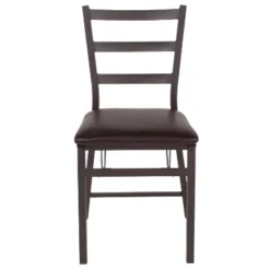 Flash Furniture 2 Pack HERCULES Series Brown Folding Ladder Back Metal Chair With Brown Vinyl Seat 18 Flash Furniture 2 Pack HERCULES Series Brown Folding Ladder Back Metal Chair With Brown Vinyl Seat -Flash Furniture GUEST 7bb9f247 bb52 4485 994d cca22db52675