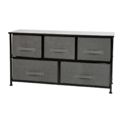 Flash Furniture 5 Drawer Wood Top Cast Iron Frame Storage Dresser With Easy Pull Fabric Drawers 20 Flash Furniture 5 Drawer Wood Top Cast Iron Frame Storage Dresser With Easy Pull Fabric Drawers -Flash Furniture GUEST 7cad3efd 8586 46b5 bb1c 15c3cc400166