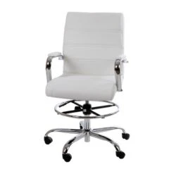 Flash Furniture Mid-Back LeatherSoft Drafting Chair With Adjustable Foot Ring And Chrome Base 25 Flash Furniture Mid-Back LeatherSoft Drafting Chair With Adjustable Foot Ring And Chrome Base -Flash Furniture GUEST 7ccab544 af09 49c3 82c2 e64ac86c7c8f