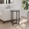 Flash Furniture Greenwich Collection End Table - Modern Clear Glass Accent Table With Crisscross Matte Black Frame