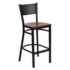 Flash Furniture Black Grid Back Metal Restaurant Barstool -Flash Furniture GUEST 7d6d90fe 7e6f 4cb6 b6b2 822fd0b19152