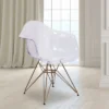 Flash Furniture Alonza Series Transparent Side Chair With Gold Base