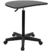 Adjustable Mobile Laptop Computer Desk With Black Top - Flash Furniture