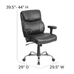 Flash Furniture HERCULES Series Big & Tall 400 Lb. Rated Swivel Ergonomic Task Office Chair With Clean Line Stitching And Adjustable Arms -Flash Furniture GUEST 7e1fe0a9 3e21 4c18 a833 b1396fc6961b