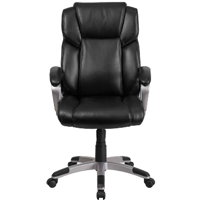 Flash Furniture Mid-Back LeatherSoftSoft Executive Swivel Office Chair With Padded Arms 8 Flash Furniture Mid-Back LeatherSoftSoft Executive Swivel Office Chair With Padded Arms - Image 8