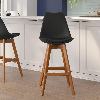 Flash Furniture Dana Set Of 2 Commercial Grade Modern Counter Stools With Cushioned Seat And Wooden Frame 1 Flash Furniture Dana Set Of 2 Commercial Grade Modern Counter Stools With Cushioned Seat And Wooden Frame