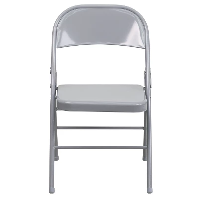 Flash Furniture 2 Pack HERCULES Series Triple Braced & Double Hinged Metal Folding Chair 6 Flash Furniture 2 Pack HERCULES Series Triple Braced & Double Hinged Metal Folding Chair - Image 6