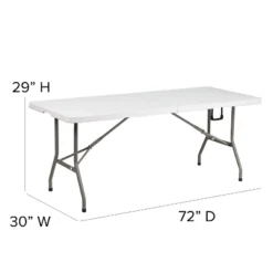 Flash Furniture 6-Foot Bi-Fold Plastic Banquet And Event Folding Table With Carrying Handle 13 Flash Furniture 6-Foot Bi-Fold Plastic Banquet And Event Folding Table With Carrying Handle -Flash Furniture GUEST 803ae23e e3e2 4b9b a382 c0dd83e77755