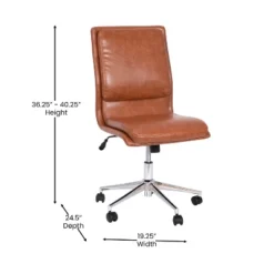 Flash Furniture Madigan Mid-Back Armless Swivel Task Office Chair With Upholstery And Adjustable Metal Base 20 Flash Furniture Madigan Mid-Back Armless Swivel Task Office Chair With Upholstery And Adjustable Metal Base -Flash Furniture GUEST 80623ca6 61b0 4432 9ed2 b8b152f67baa
