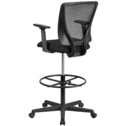 Flash Furniture Ergonomic Mid-Back Mesh Drafting Chair With Black Fabric Seat, Adjustable Foot Ring And Adjustable Arms 14 Flash Furniture Ergonomic Mid-Back Mesh Drafting Chair With Black Fabric Seat, Adjustable Foot Ring And Adjustable Arms -Flash Furniture GUEST 80b10dea c3ab 46f3 86cf 0457cf97b5cb