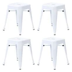 Flash Furniture 18" Table Height Stool, Stackable Backless Metal Indoor Dining Stool, Commercial Grade Restaurant Stool - Set Of 4 25 Flash Furniture 18" Table Height Stool, Stackable Backless Metal Indoor Dining Stool, Commercial Grade Restaurant Stool - Set Of 4 -Flash Furniture GUEST 81790acc 5aaa 4e18 9fba 2dc872963757