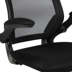 Flash Furniture Black Mesh Sled Base Side Reception Chair With Flip-Up Arms 16 Flash Furniture Black Mesh Sled Base Side Reception Chair With Flip-Up Arms -Flash Furniture GUEST 819200c0 a29a 49ea babf ce24c0840f02