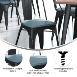Flash Furniture Perry Set Of 4 Poly Resin Wood Seat With Rounded Edges For Colorful Metal Chairs And Stools 18 Flash Furniture Perry Set Of 4 Poly Resin Wood Seat With Rounded Edges For Colorful Metal Chairs And Stools -Flash Furniture GUEST 82f818e8 86c5 4330 8f08 5112fbc10d64