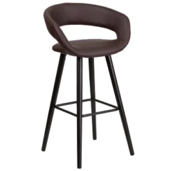 Flash Furniture Brynn Series 29'' High Contemporary Vinyl Rounded Back Barstool With Cappuccino Wood Frame 20 Flash Furniture Brynn Series 29'' High Contemporary Vinyl Rounded Back Barstool With Cappuccino Wood Frame -Flash Furniture GUEST 83a9cf4d a8d9 4acf 9e41 05af442c7e68
