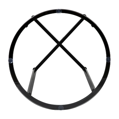 Flash Furniture Greenwich Collection End Table - Modern Clear Glass Accent Table With Crisscross Matte Black Frame 6 Flash Furniture Greenwich Collection End Table - Modern Clear Glass Accent Table With Crisscross Matte Black Frame - Image 6