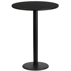 Flash Furniture 24'' Round Laminate Table Top With 18'' Round Bar Height Table Base -Flash Furniture GUEST 85c900bd 1727 4841 b2cc dd8087f52919