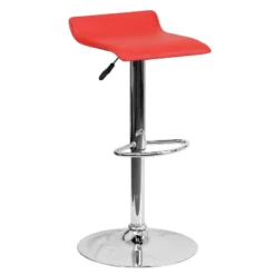 Flash Furniture Contemporary Vinyl Adjustable Height Barstool With Solid Wave Seat And Chrome Base 24 Flash Furniture Contemporary Vinyl Adjustable Height Barstool With Solid Wave Seat And Chrome Base -Flash Furniture GUEST 86419733 e92f 44af 8fb6 a2a5fde45eb6