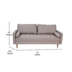 Flash Furniture Hudson Mid-Century Modern Sofa With Tufted Upholstery & Solid Wood Legs 17 Flash Furniture Hudson Mid-Century Modern Sofa With Tufted Upholstery & Solid Wood Legs -Flash Furniture GUEST 86c53222 81c8 486d 80e0 c4dd29cabfc7