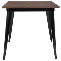Flash Furniture 31.5" Square Black Metal Indoor Table With Walnut Rustic Wood Top 7 Flash Furniture 31.5" Square Black Metal Indoor Table With Walnut Rustic Wood Top -Flash Furniture GUEST 8714a9c1 2ecb 4051 8726 b58868d61dd7