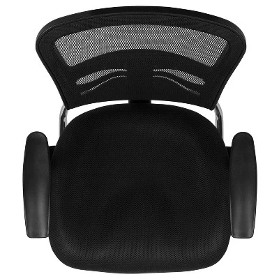 Flash Furniture Black Mesh Side Reception Chair With Chrome Sled Base 8 Flash Furniture Black Mesh Side Reception Chair With Chrome Sled Base - Image 8