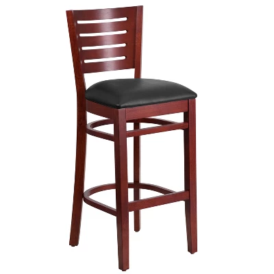 Flash Furniture Slat Back Wooden Restaurant Barstool 5 Flash Furniture Slat Back Wooden Restaurant Barstool - Image 5