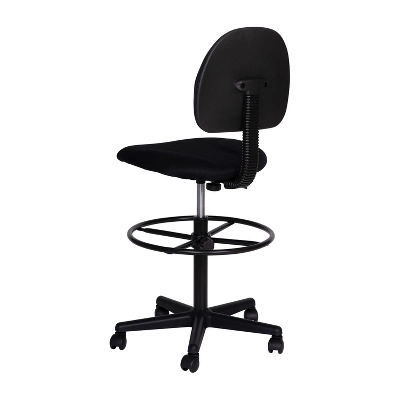 Flash Furniture Black Fabric Drafting Chair (Cylinders: 22.5''-27''H Or 26''-30.5''H) 6 Flash Furniture Black Fabric Drafting Chair (Cylinders: 22.5''-27''H Or 26''-30.5''H) - Image 6