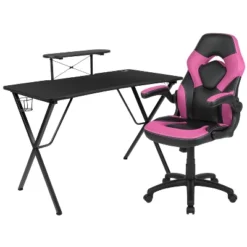 Flash Furniture Gaming Desk And Racing Chair Set With Cup Holder, Headphone Hook, And Monitor/Smartphone Stand 27 Flash Furniture Gaming Desk And Racing Chair Set With Cup Holder, Headphone Hook, And Monitor/Smartphone Stand -Flash Furniture GUEST 8a12d3f1 6910 41d5 a1ae 995cd7cea7f0