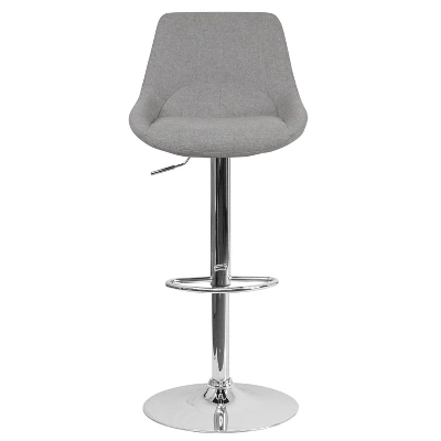 Flash Furniture Contemporary Adjustable Height Gas Lift Swivel Bar Stool With Support Pillow - Kitchen Dining Stool 2 Flash Furniture Contemporary Adjustable Height Gas Lift Swivel Bar Stool With Support Pillow - Kitchen Dining Stool - Image 2