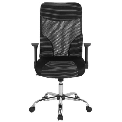 Flash Furniture Milford High Back Ergonomic Office Chair With Contemporary Mesh Design In Black And White 8 Flash Furniture Milford High Back Ergonomic Office Chair With Contemporary Mesh Design In Black And White - Image 8