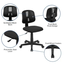 Flash Furniture Flash Fundamentals Mid-Back Mesh Swivel Task Office Chair With Pivot Back 17 Flash Furniture Flash Fundamentals Mid-Back Mesh Swivel Task Office Chair With Pivot Back -Flash Furniture GUEST 8b98b0c2 5916 4e89 8ef0 d491f8b43854