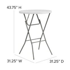 Flash Furniture 2.6-Foot Round Granite White Plastic Bar Height Folding Table 7 Flash Furniture 2.6-Foot Round Granite White Plastic Bar Height Folding Table -Flash Furniture GUEST 8d655f3e 0e81 4446 80ae 56a60cd116ad