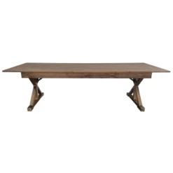 Flash Furniture HERCULES 9' X 40" Rectangular Solid Pine Folding Farm Table With X Legs -Flash Furniture GUEST 8d86988c baac 42ac bf91 c899e4edb017