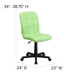 Flash Furniture Mid-Back Quilted Vinyl Swivel Task Office Chair 13 Flash Furniture Mid-Back Quilted Vinyl Swivel Task Office Chair -Flash Furniture GUEST 8eb8bab5 5291 4419 9c93 b0c27932b2cf
