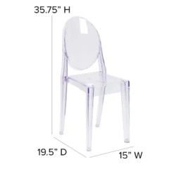 Flash Furniture Ghost Side Chair In Transparent Crystal -Flash Furniture GUEST 920d579f 0c5e 45eb 9ffb 73daeb16ef14