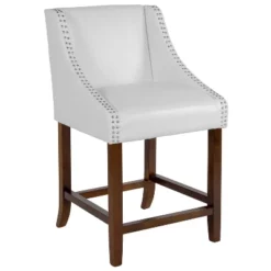 Flash Furniture Carmel Series 24" High Transitional Wood Counter Height Stool With Accent Nail Trim 24 Flash Furniture Carmel Series 24" High Transitional Wood Counter Height Stool With Accent Nail Trim -Flash Furniture GUEST 9316b685 6d48 4e5a 9407 7ab78c6d127c
