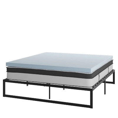 Flash Furniture 14 Inch Metal Platform Bed Frame With 12 Inch Pocket Spring Mattress In A Box And 3 Inch Cool Gel Memory Foam Topper 17 Flash Furniture 14 Inch Metal Platform Bed Frame With 12 Inch Pocket Spring Mattress In A Box And 3 Inch Cool Gel Memory Foam Topper - Image 17