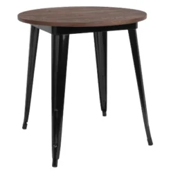 Flash Furniture 30" Round Metal Indoor Table With Rustic Wood Top 9 Flash Furniture 30" Round Metal Indoor Table With Rustic Wood Top -Flash Furniture GUEST 94c75587 eff9 48e5 b4ce 385426df8af9