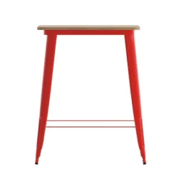 Flash Furniture Declan Commercial Indoor/Outdoor Bar Top Table, 31.5" Square All Weather Poly Resin Top With Steel Base -Flash Furniture GUEST 95bd1564 0394 478c 9e25 61b6ef38bb7a