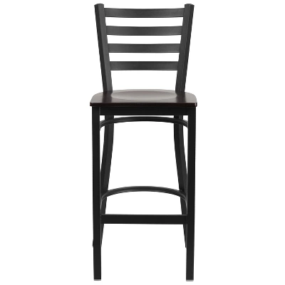 Flash Furniture Black Ladder Back Metal Restaurant Barstool 8 Flash Furniture Black Ladder Back Metal Restaurant Barstool - Image 8