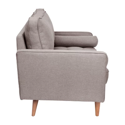 Flash Furniture Hudson Mid-Century Modern Loveseat Sofa With Tufted Upholstery & Solid Wood Legs 9 Flash Furniture Hudson Mid-Century Modern Loveseat Sofa With Tufted Upholstery & Solid Wood Legs - Image 9
