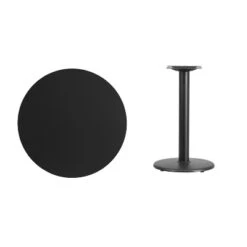 Flash Furniture 30'' Round Black Laminate Table Top With 18'' Round Table Height Base 4 Flash Furniture 30'' Round Black Laminate Table Top With 18'' Round Table Height Base -Flash Furniture GUEST 98faccf0 67d3 4a81 ad1a fc5a37c1d1f6