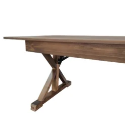 Flash Furniture HERCULES 9' X 40" Rectangular Solid Pine Folding Farm Table With X Legs -Flash Furniture GUEST 992bdd81 9ebb 466d a3d0 d278a1fc3f22