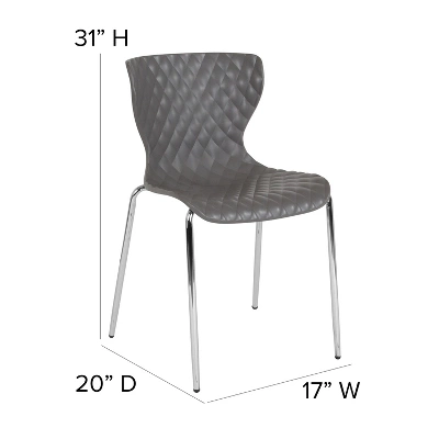Flash Furniture Lowell Contemporary Design Plastic Stack Chair 3 Flash Furniture Lowell Contemporary Design Plastic Stack Chair - Image 3
