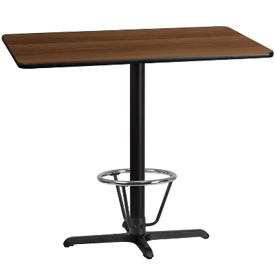 Flash Furniture 30'' X 48'' Rectangular Laminate Table Top With 23.5'' X 29.5'' Bar Height Table Base And Foot Ring 5 Flash Furniture 30'' X 48'' Rectangular Laminate Table Top With 23.5'' X 29.5'' Bar Height Table Base And Foot Ring - Image 5