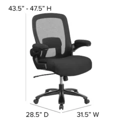 Flash Furniture HERCULES Series Big & Tall 500 Lb. Rated Mesh Executive Swivel Ergonomic Office Chair With Adjustable Lumbar 13 Flash Furniture HERCULES Series Big & Tall 500 Lb. Rated Mesh Executive Swivel Ergonomic Office Chair With Adjustable Lumbar -Flash Furniture GUEST 9d7f6ac8 b628 4f28 b6e0 bfe0bef0d208