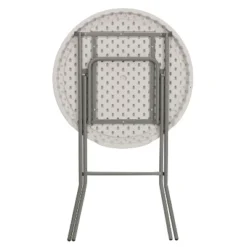 Flash Furniture 2.63-Foot Round Granite White Plastic Bar Height Folding Table 9 Flash Furniture 2.63-Foot Round Granite White Plastic Bar Height Folding Table -Flash Furniture GUEST 9f8847b2 2c4c 49e2 9d46 60c0d66caf7a