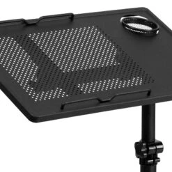 Black Adjustable Height Steel Mobile Computer Desk - Flash Furniture -Flash Furniture GUEST 9f9b07bd 0a9a 4b17 9996 f4c28d2dfff1