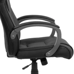 Flash Furniture High Back Black LeatherSoft Executive Swivel Office Chair With Titanium Nylon Base And Loop Arms -Flash Furniture GUEST a0d8c90d 5b17 47d9 8be3 39b833284120